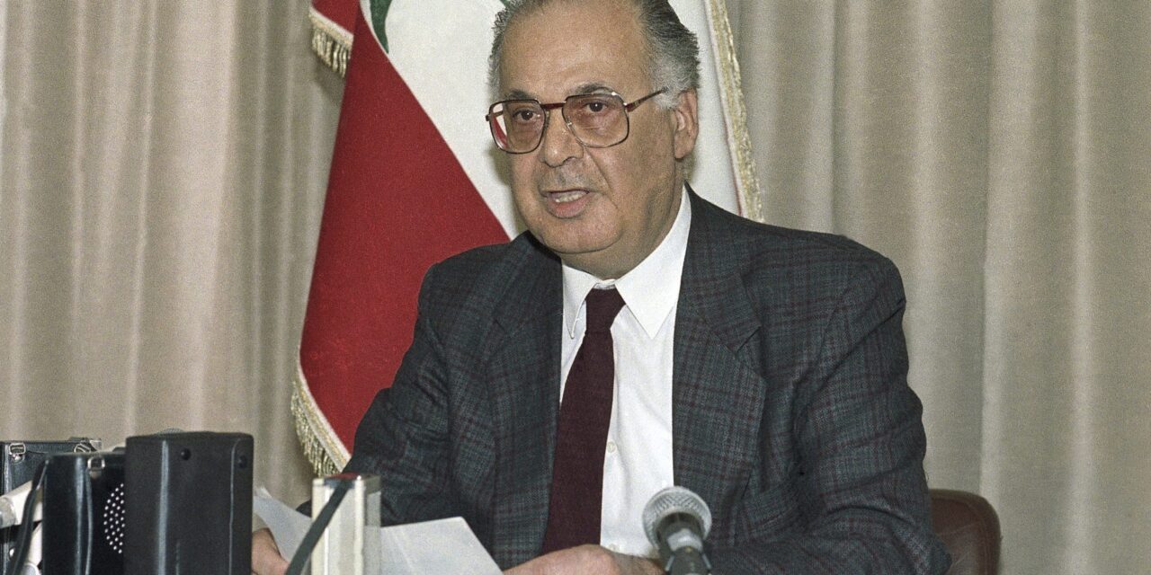 Former five-time Lebanese prime minister Salim Hoss dies at 94