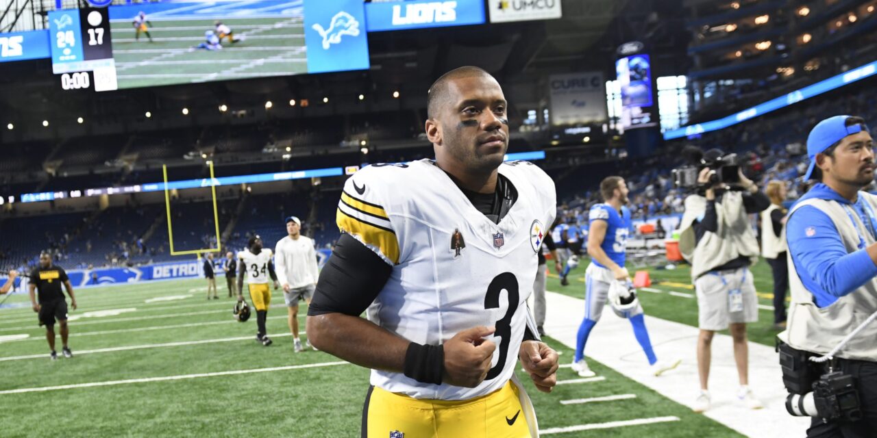 Russell Wilson sits out season opener for Steelers with a calf injury. Justin Fields get the start