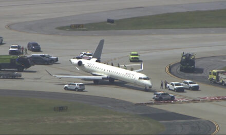 Two Delta planes collide on an Atlanta taxiway, knocking the tail off one