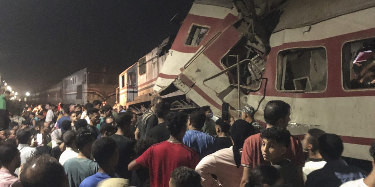 Trains collide in Egypt’s Nile Delta leaving 2 dead, 29 injured