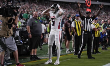 Drake London’s shooting celebration violated longstanding NFL rules against violent gestures