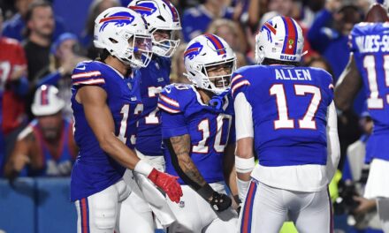 Josh Allen throws 4 TD passes and the Bills roll to a 47-10 win over the unraveling Jaguars