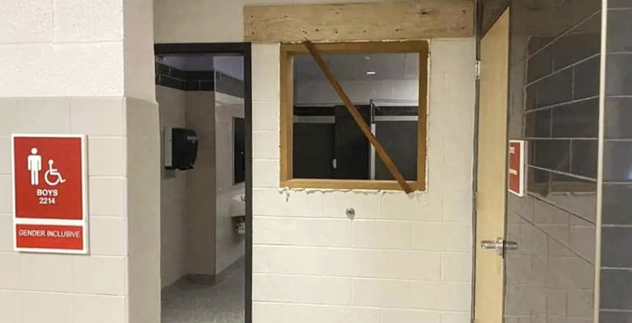 Pennsylvania school boards up window openings that allowed views into its gender-neutral bathrooms