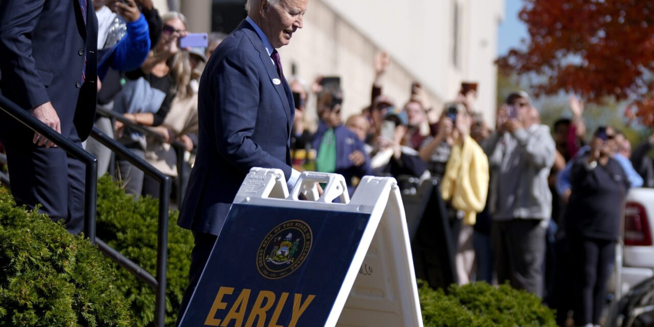 Biden casts 2024 election ballot near his Delaware home, waiting in line with other voters