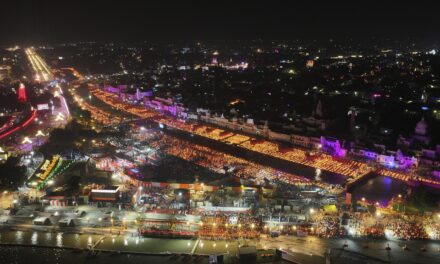 Indians mark Diwali by lighting a record number of earthen lamps