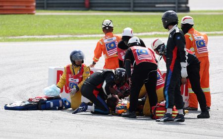 Motorcycling-Miller says he was lucky to walk away from Malaysian GP crash