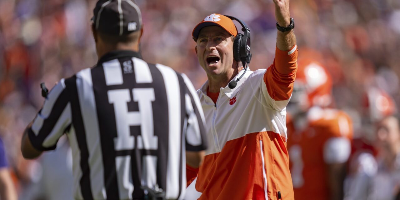 Clemson coach Dabo Swinney challenged at poll when out to vote in election