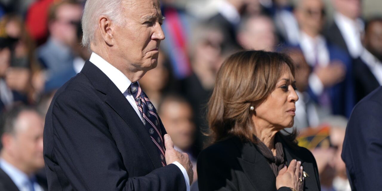 Biden and Harris are appearing together for the first time since she lost the election to Trump