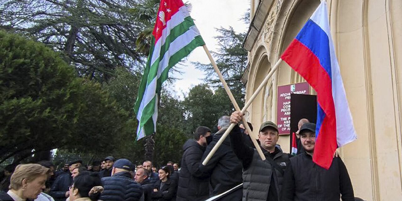 Protesters in separatist Georgian region occupy government buildings, calling for leader’s ouster