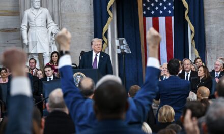 Trump, in his inaugural address, rips into the country’s past leaders and makes sweeping promises