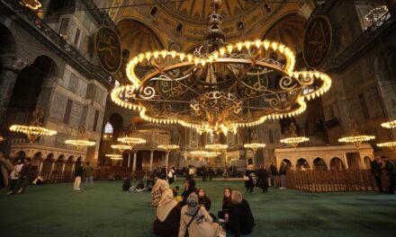 Historic domes of Hagia Sophia are renovated to protect the landmark from earthquakes