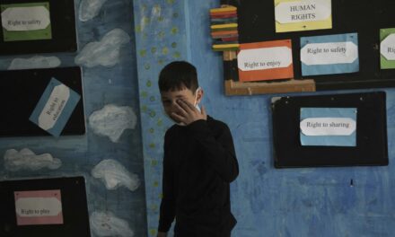 AP PHOTOS: Israel police fire tear gas into Palestinian schoolyard in Jerusalem