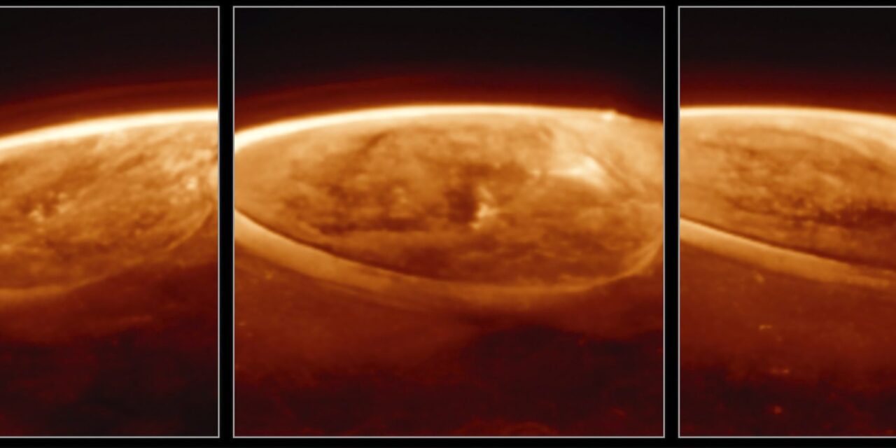 Bright auroras on Jupiter are captured by Webb Space Telescope