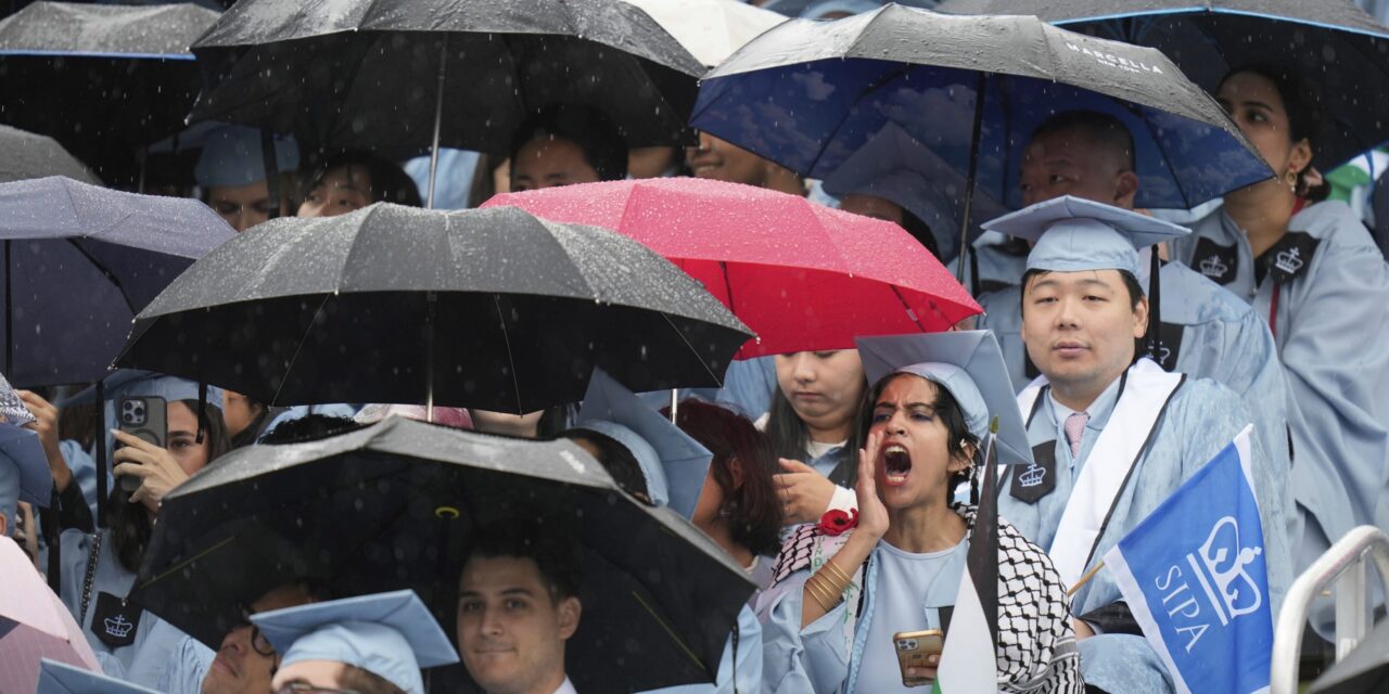 Over boos, Columbia University president notes Mahmoud Khalil’s absence at graduation