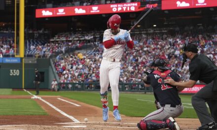 Bryce Harper homers in first at-bat in return to Phillies’ lineup after 5 game absence